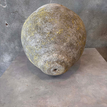 Hillside Pottery Concrete Planter Hanging Pot In Iron Stand