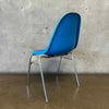 Vintage Mid Century Modern Blue Shell Chair by Techfab