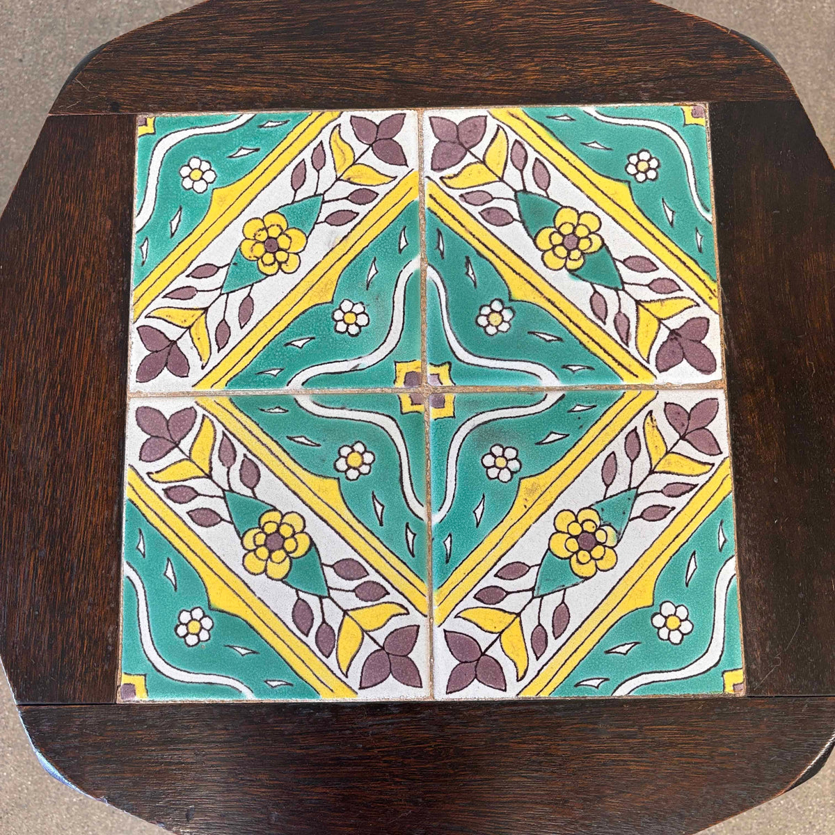 1930s California Tile Table - Wood Base With D&M Tiles