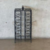 Arthur Umanoff Style 12 Bottle Wine Rack - Wrought Iron With Wooden Handles