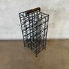 Arthur Umanoff Style 12 Bottle Wine Rack - Wrought Iron With Wooden Handles