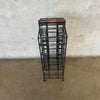 Arthur Umanoff Style 12 Bottle Wine Rack - Wrought Iron With Wooden Handles