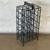 Arthur Umanoff Style 12 Bottle Wine Rack - Wrought Iron With Wooden Handles