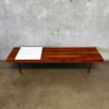 Vintage Mid Century Modern Slat Bench / Coffee Table