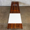 Vintage Mid Century Modern Slat Bench / Coffee Table