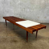 Vintage Mid Century Modern Slat Bench / Coffee Table
