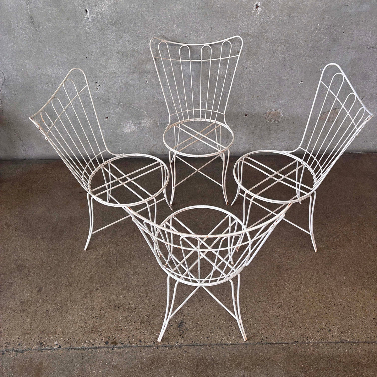 Set of Four Mid Century Modern Homecrest Patio Chairs