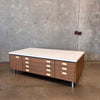 Mid Century Modern Double Sided 14 Drawer 2 Cabinet Coffee Table