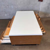 Mid Century Modern Double Sided 14 Drawer 2 Cabinet Coffee Table