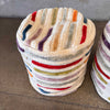 Pair of Khema Five Multi Color Wool Poufs By MAT Living