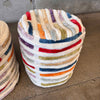 Pair of Khema Five Multi Color Wool Poufs By MAT Living