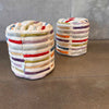 Pair of Khema Five Multi Color Wool Poufs By MAT Living