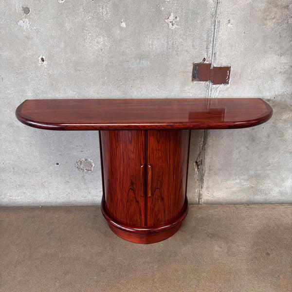Vintage Rosewood Tambour Door Credenza Made In Denmark