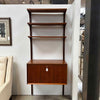 Single Bay Walnut Wall Unit w/Secretary By Poul Cadovious - With Key