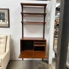 Single Bay Walnut Wall Unit w/Secretary By Poul Cadovious - With Key