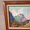 Vintage Landscape Oil Painting With Oak Frame
