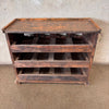 Vintage Mission Style Wood Wine Holder