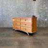 Mid Century Solid Oak Dresser, Circa 1950