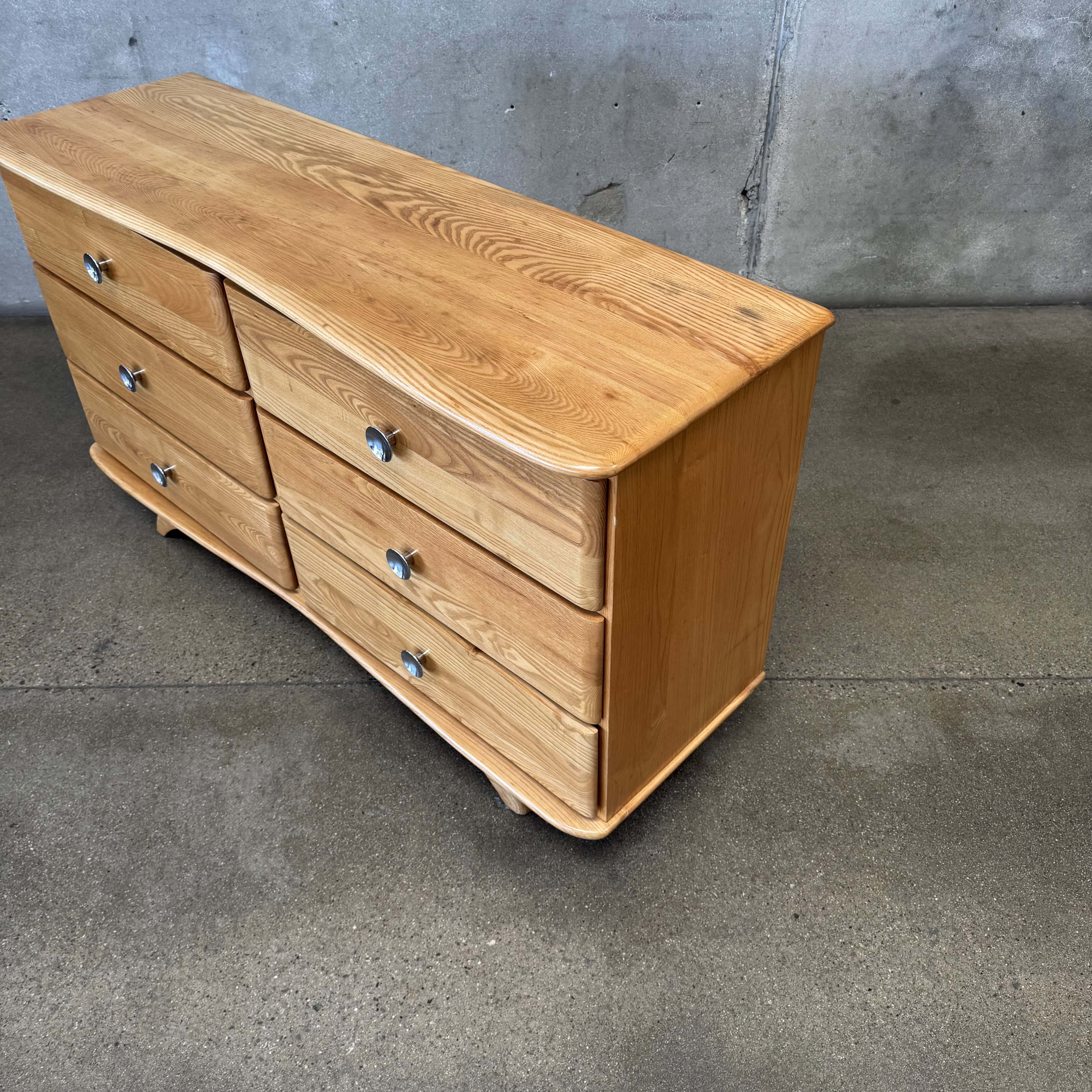 Mid Century Solid Oak Dresser, Circa 1950 Mid Century Solid Oak Dresser, Circa 1950