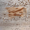 1960s Italian Travertine & Walnut Base & Brass Tip Legs Mid Century End Table