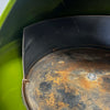 Vintage Mid Century Modern Green Glaze Ceramic Aztec Fireplace