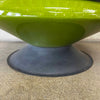 Vintage Mid Century Modern Green Glaze Ceramic Aztec Fireplace