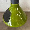 Vintage Mid Century Modern Green Glaze Ceramic Aztec Fireplace