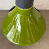 Vintage Mid Century Modern Green Glaze Ceramic Aztec Fireplace