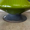 Vintage Mid Century Modern Green Glaze Ceramic Aztec Fireplace