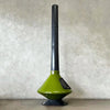 Vintage Mid Century Modern Green Glaze Ceramic Aztec Fireplace