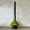 Vintage Mid Century Modern Green Glaze Ceramic Aztec Fireplace