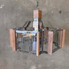 1980s Fredrick Ramond Art Deco Pentagon Beveled Glass Chandelier