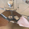 1980s Fredrick Ramond Art Deco Pentagon Beveled Glass Chandelier