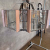 1980s Fredrick Ramond Art Deco Pentagon Beveled Glass Chandelier