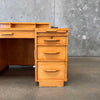 1950s Architects Desk With Hidden Flat File Drawer w/ Key