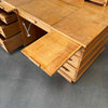 1950s Architects Desk With Hidden Flat File Drawer w/ Key