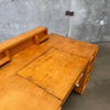 1950s Architects Desk With Hidden Flat File Drawer w/ Key