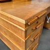 1950s Architects Desk With Hidden Flat File Drawer w/ Key