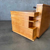 1950s Architects Desk With Hidden Flat File Drawer w/ Key