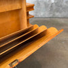 1950s Architects Desk With Hidden Flat File Drawer w/ Key