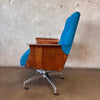 Mid Century Modern Plycraft Chair on Wheels Designed By George Mulhausen