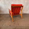 Vintage Mid Century Solid Wood Lounge Chair