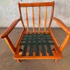 Vintage Mid Century Solid Wood Lounge Chair
