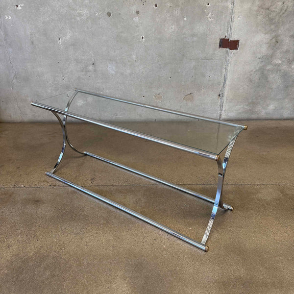 Mid Century Chrome Console