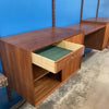 Cado Wall Unit By Poul Cadovius 3-Bay Walnut Bookcase Desk