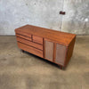 Mid Century Modern Walnut & Cane Credenza