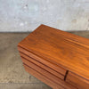 Mid Century Modern Walnut & Cane Credenza