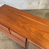 Mid Century Modern Walnut & Cane Credenza