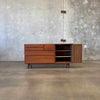 Mid Century Modern Walnut & Cane Credenza