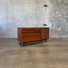 Mid Century Modern Walnut & Cane Credenza